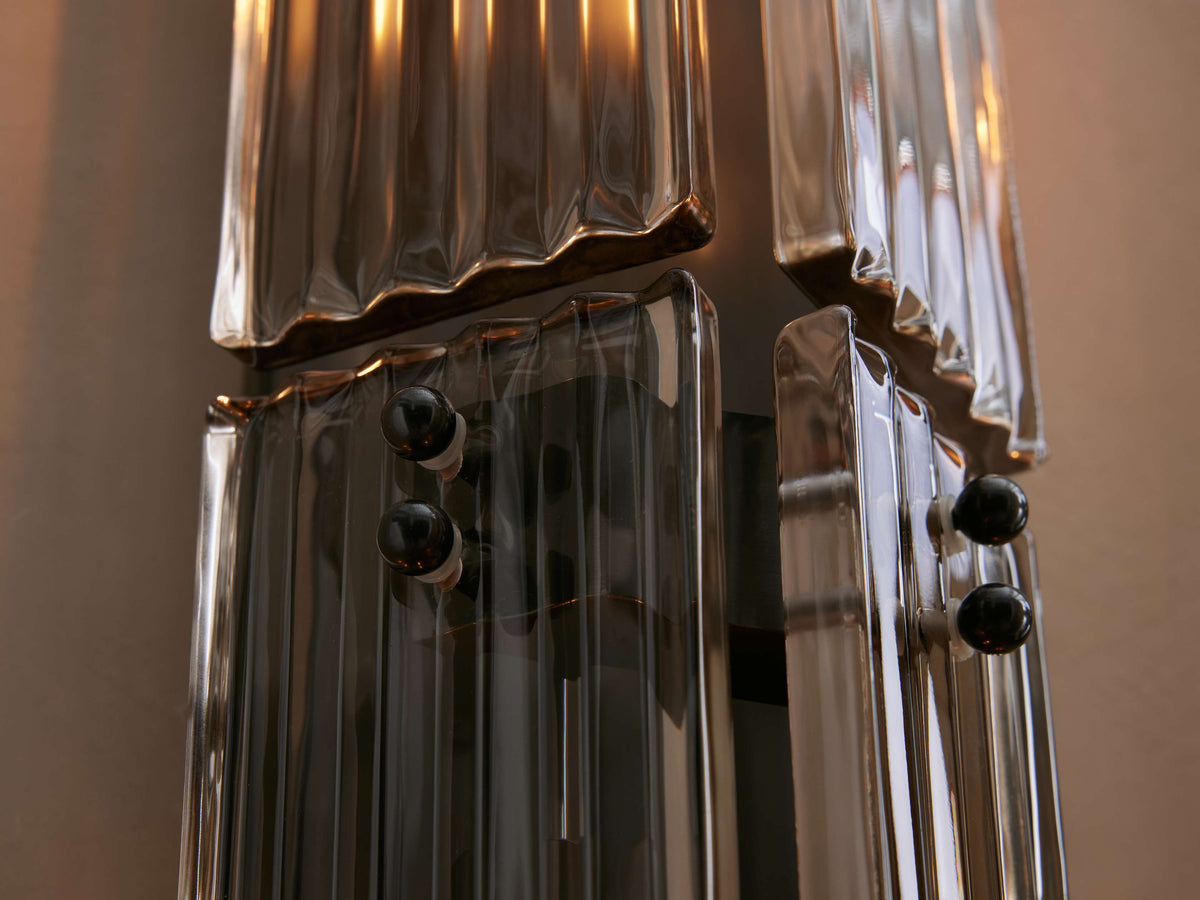 Delsie Reeded Glass Wall Sconce