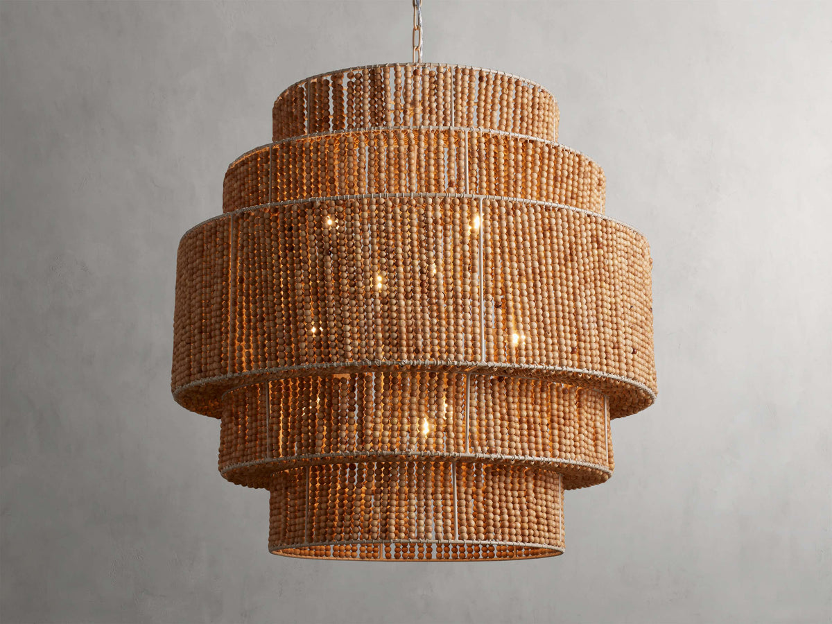 Kash Ornate Beaded Round Chandelier
