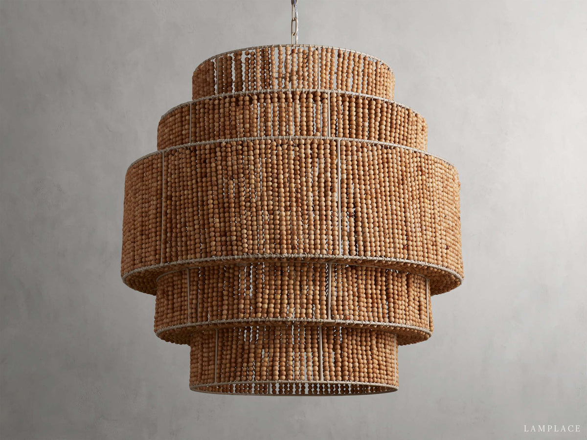 Kash Ornate Beaded Round Chandelier