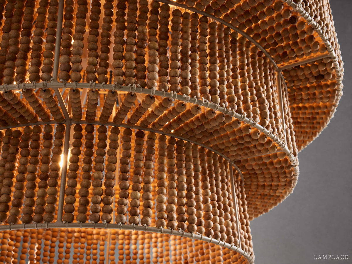 Kash Ornate Beaded Round Chandelier