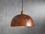 Recycled Metal Dome Pendant Light