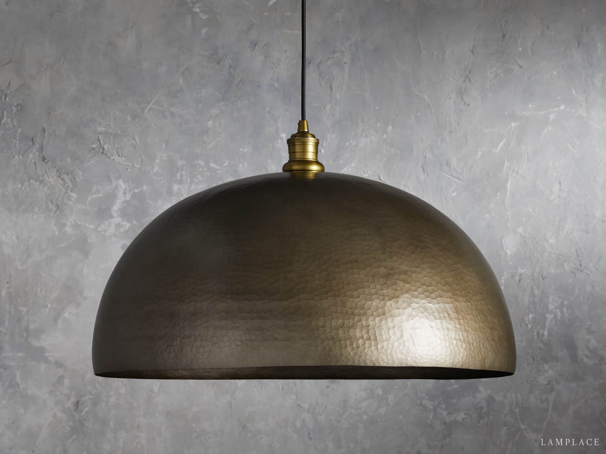 Recycled Metal Dome Pendant Light