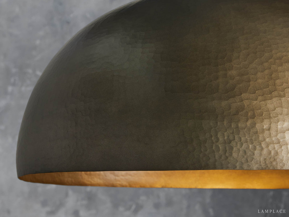 Recycled Metal Dome Pendant Light