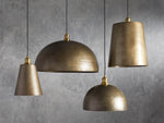 Recycled Metal Dome Pendant Light