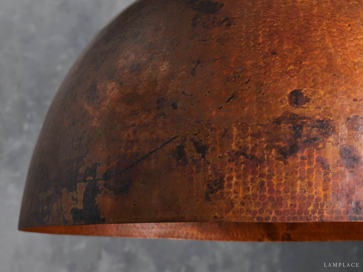 Recycled Metal Dome Pendant Light