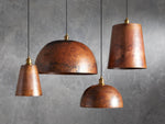 Recycled Metal Dome Pendant Light
