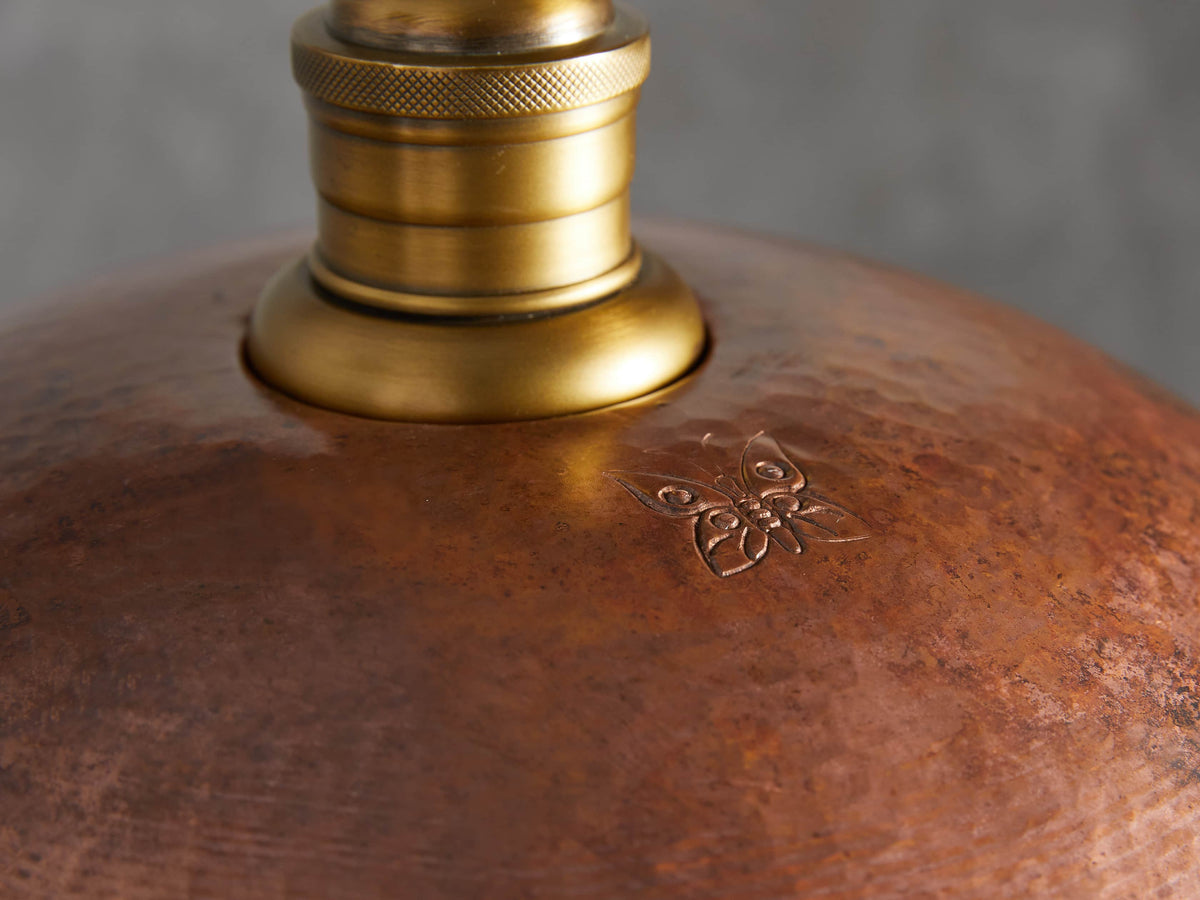 Recycled Metal Dome Pendant Light
