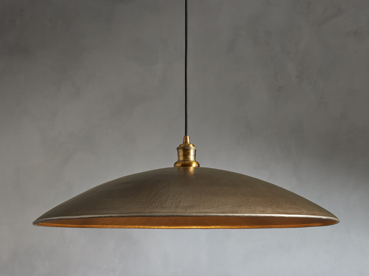 Recycled Metal Fan Pendant Light