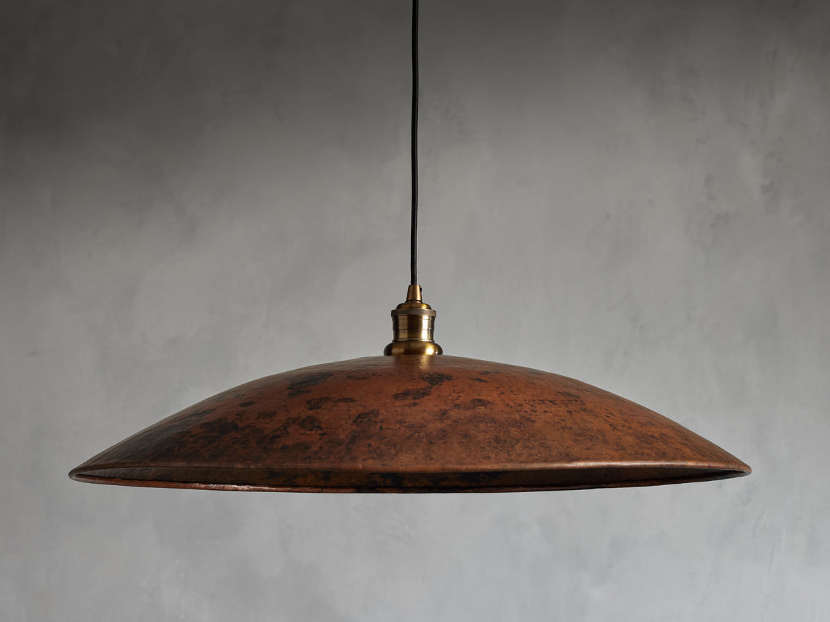 Recycled Metal Fan Pendant Light