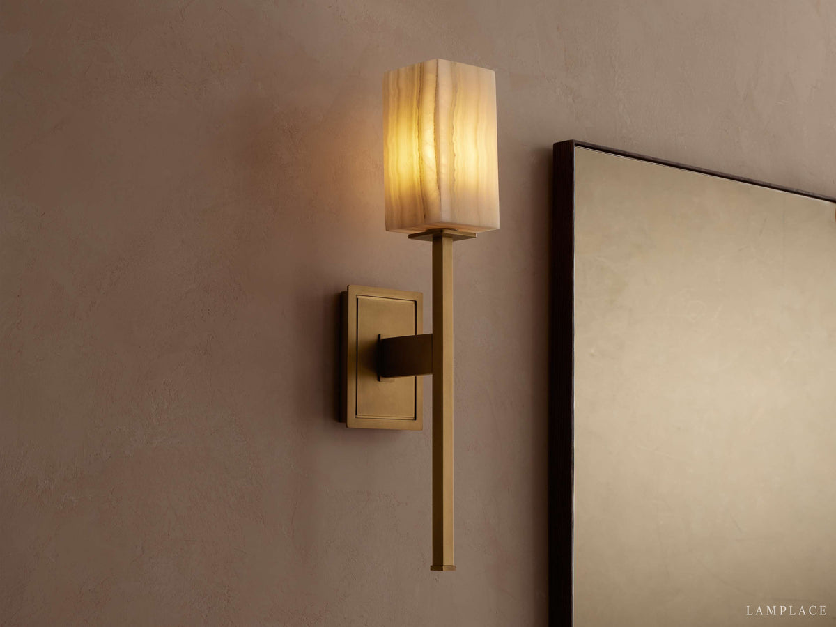 Cinda Torch Stone Wall Sconce