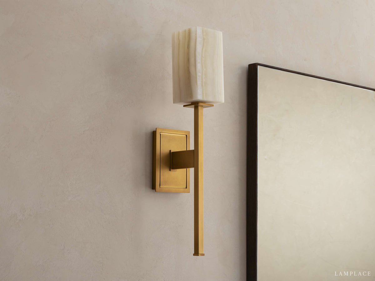 Cinda Torch Stone Wall Sconce