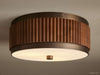 Decan Fluted Walnut Flush Mount