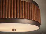 Decan Fluted Walnut Flush Mount
