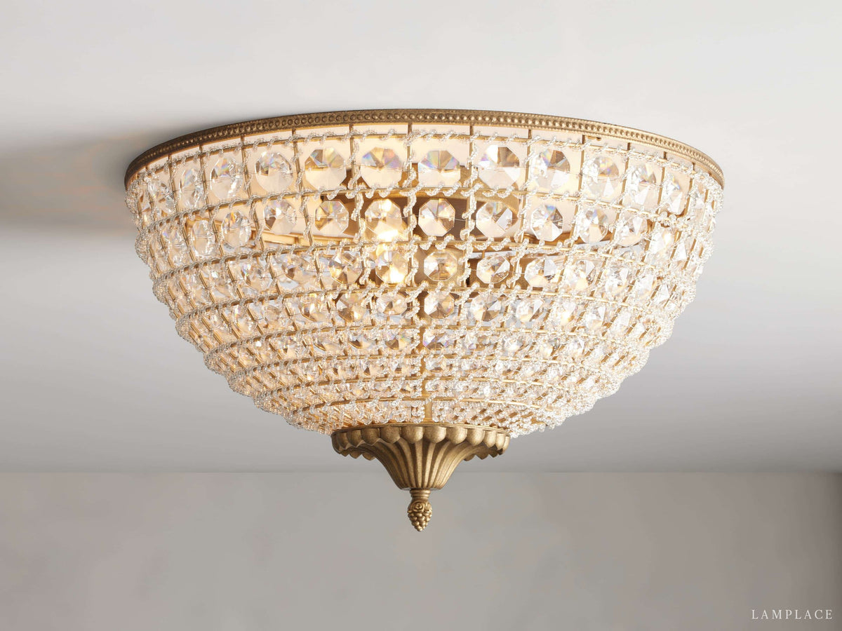 Poppy Luxury Crystal Flush Mount