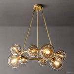 Bubble Ripple Sphere Round Chandelier 36"