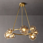 Bubble Ripple Sphere Round Chandelier 36"