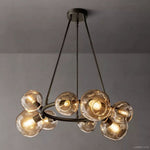 Bubble Ripple Sphere Round Chandelier 36"