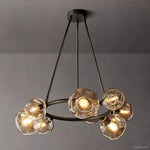 Bubble Ripple Sphere Round Chandelier 36"