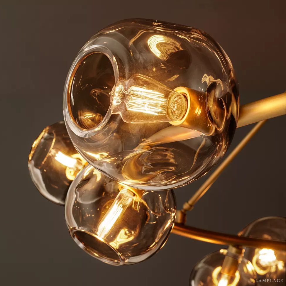 Bubble Ripple Sphere Round Chandelier 36"