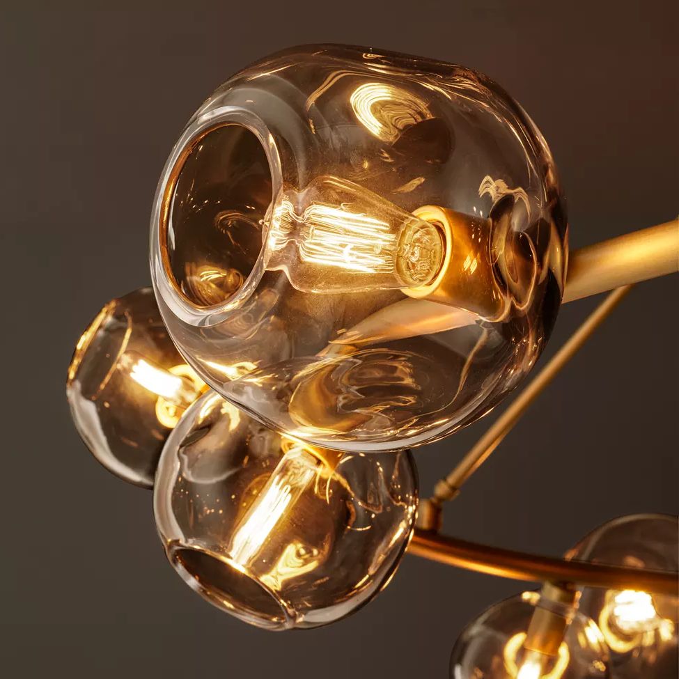 Bubble Ripple Sphere Round Chandelier 48"