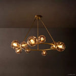 Bubble Ripple Sphere Round Chandelier 48"