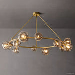 Bubble Ripple Sphere Round Chandelier 60"