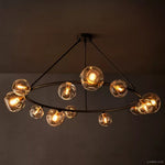 Bubble Ripple Sphere Round Chandelier 60"