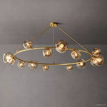 Bubble Ripple Sphere Round Chandelier 72"