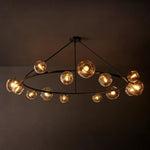 Bubble Ripple Sphere Round Chandelier 72"