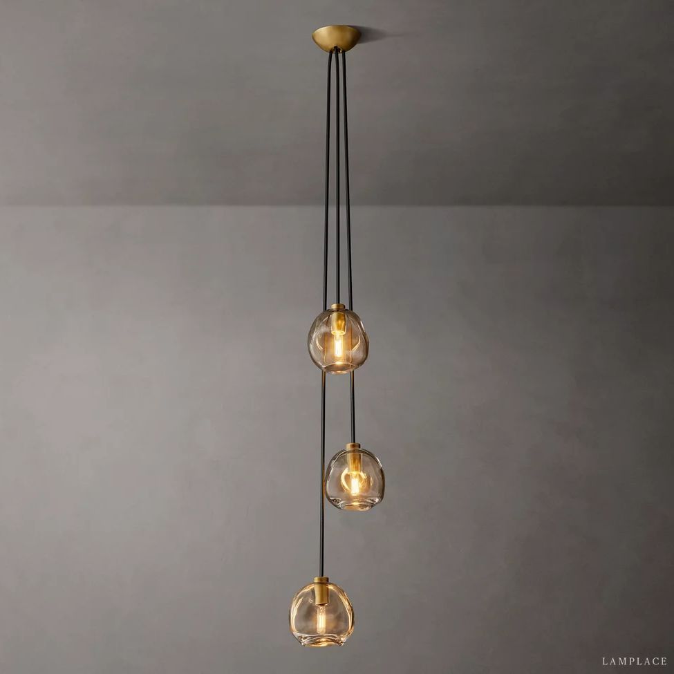 Bubble Ripple Sphere Cascade Pendant Light