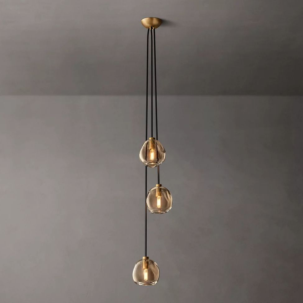 Bubble Ripple Sphere Cascade Pendant Light