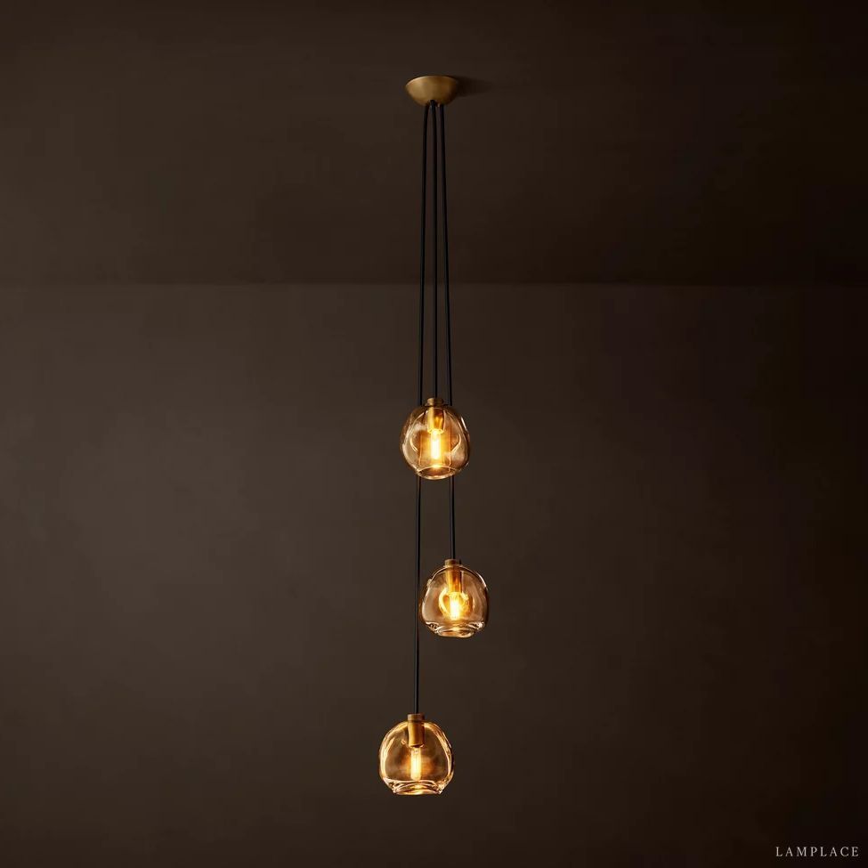Bubble Ripple Sphere Cascade Pendant Light