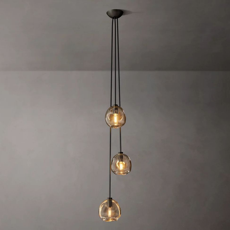 Bubble Ripple Sphere Cascade Pendant Light