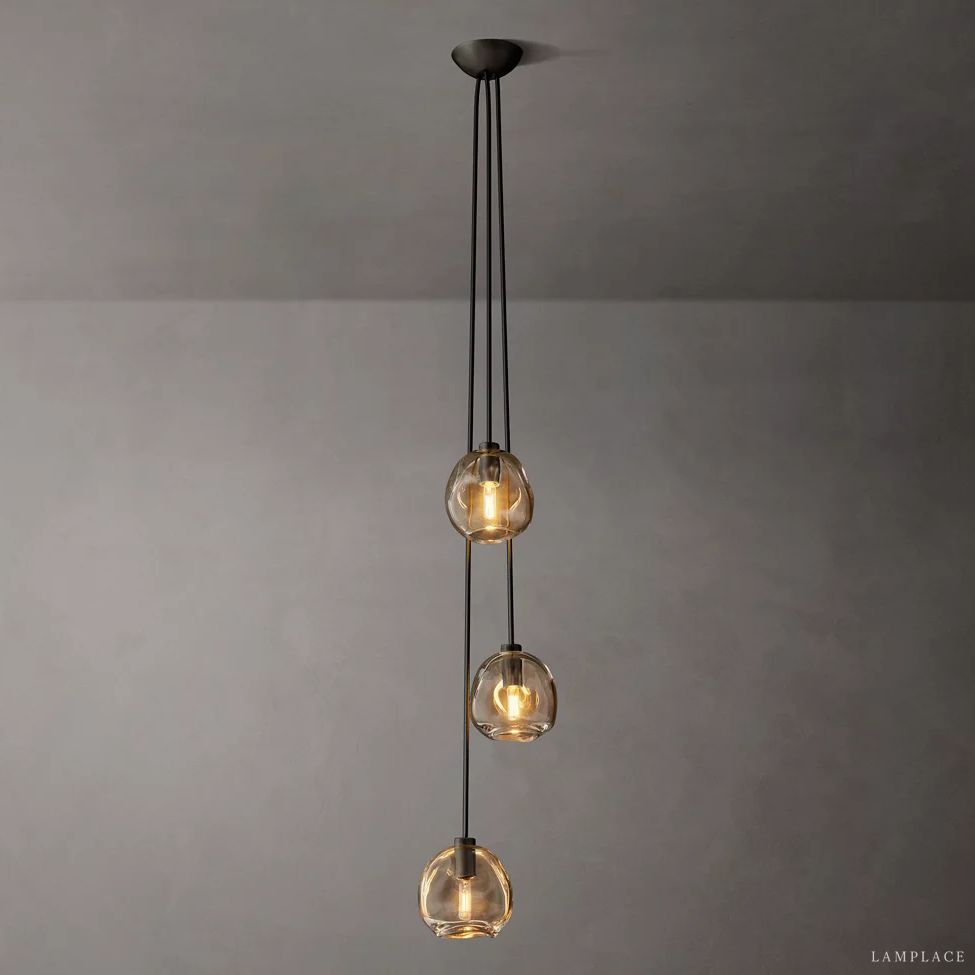 Bubble Ripple Sphere Cascade Pendant Light