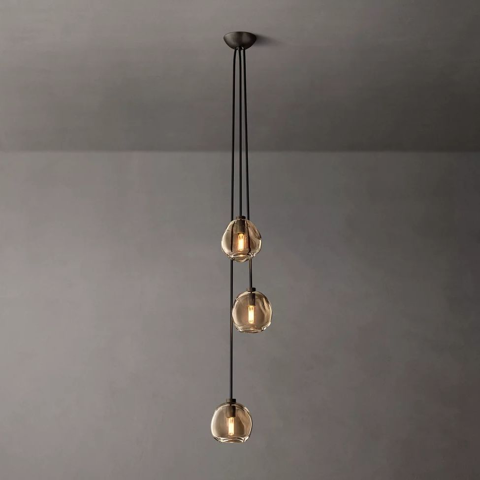 Bubble Ripple Sphere Cascade Pendant Light