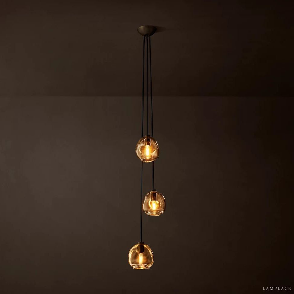 Bubble Ripple Sphere Cascade Pendant Light