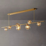 Bubble Ripple Sphere Linear Chandelier 78"