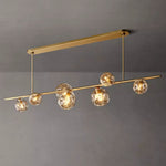 Bubble Ripple Sphere Linear Chandelier 78"