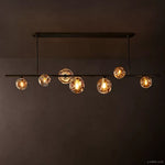 Bubble Ripple Sphere Linear Chandelier 78"