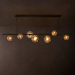 Bubble Ripple Sphere Linear Chandelier 78"