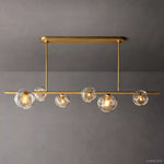 Bubble Ripple Sphere Linear Chandelier 60"