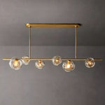 Bubble Ripple Sphere Linear Chandelier 60"
