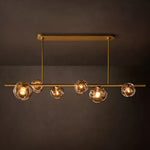 Bubble Ripple Sphere Linear Chandelier 60"