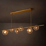 Bubble Ripple Sphere Linear Chandelier 60"