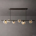 Bubble Ripple Sphere Linear Chandelier 60"