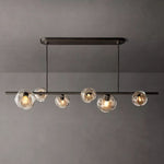 Bubble Ripple Sphere Linear Chandelier 60"