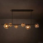 Bubble Ripple Sphere Linear Chandelier 60"