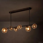 Bubble Ripple Sphere Linear Chandelier 60"