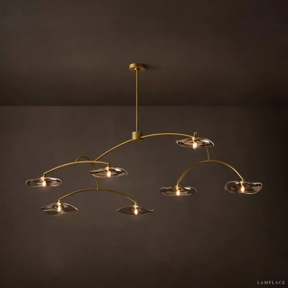 Lily Organic Form Round Chandelier 72"