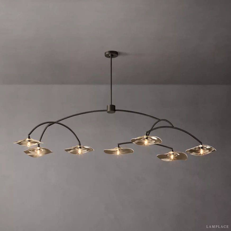 Lily Organic Form Round Chandelier 72"